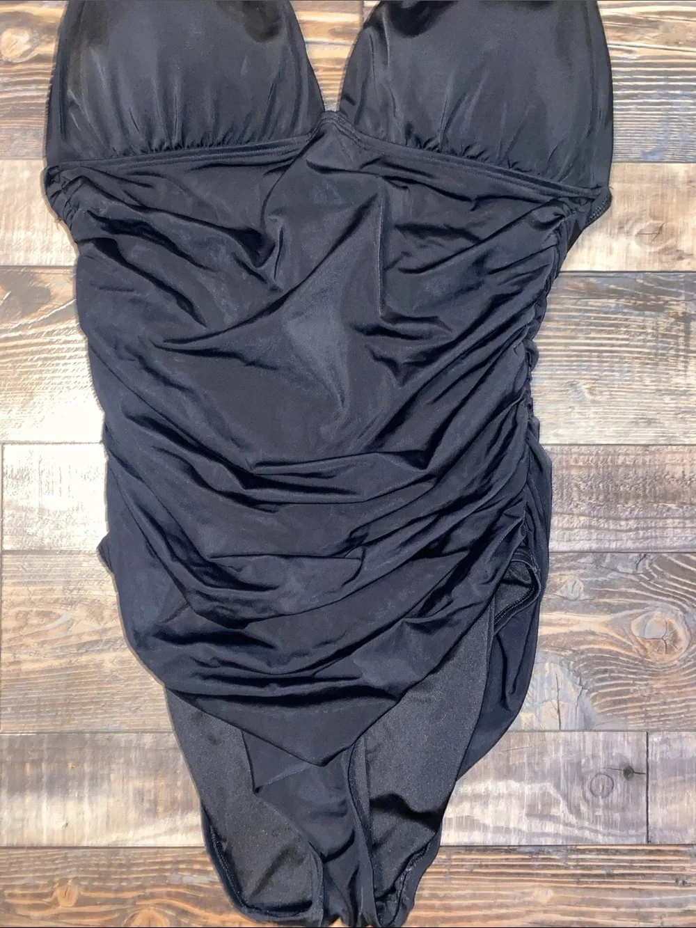 Victoria's Secret Black Halter One-Piece Swimsuit with padded cups